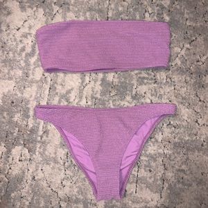 LA Heart Swimsuit Set Purple Size Small